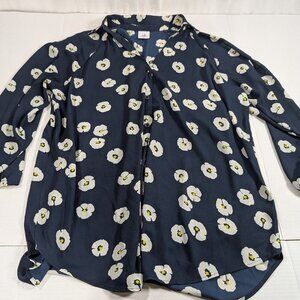 Cabi #5705 Go To Button up Blouse Floral Navy Medium